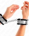 KINK - RESISTENZA DA POLSO SOTTILE NERO / ARGENTO 30 X 4 CM - KINK WRIST RESTRAINT - Intimo per le occasioni speciali | The Game Lingerie