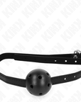 KINK - SIMPLICITY PALLA TRASPIRANTE NERA 4,5 CM BAVAGLIO 62 x 1,5 CM - KINK COLLAR & GAG - Intimo per le occasioni speciali | The Game Lingerie