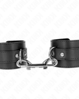 KINK - TENUTA DA POLSO - FILA DI RIVETTI SINGOLA E FIBBIA GRANDE NERA REGOLABILE 17 - 28 CM X 5 CM - KINK WRIST RESTRAINT - Intimo per le occasioni speciali | The Game Lingerie