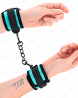 KINK - TENUTA DA POLSO IN NYLON CON GANCIO E LOOP NERO - BLU REGOLABILE 18 - 32 CM X 5 CM - KINK WRIST RESTRAINT - Intimo per le occasioni speciali | The Game Lingerie