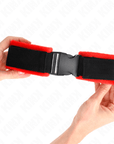 KINK - TENUTA DA POLSO IN NYLON HOOK&LOOP NERA MODELLO 1 AJDUSTABLE 25 - 35 CM X 6 CM - KINK WRIST RESTRAINT - Intimo per le occasioni speciali | The Game Lingerie