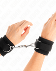 KINK - TENUTA DA POLSO IN NYLON HOOK&LOOP NERA MODELLO 2 REGOLABILE 18 - 35 CM X 6 CM - KINK WRIST RESTRAINT - Intimo per le occasioni speciali | The Game Lingerie