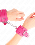 KINK - TENUTA DA POLSO ROSA LAMPONE CON FODERA ROSA LAMPONE REGOLABILE 20 - 28 CM X 5,5 CM - KINK WRIST RESTRAINT - Intimo per le occasioni speciali | The Game Lingerie