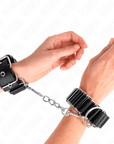 KINK - TENUTA DA POLSO SOTTILE A CERNIERA NERA REGOLABILE 16 - 22 CM X 3,5 CM - KINK WRIST RESTRAINT - Intimo per le occasioni speciali | The Game Lingerie