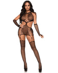 LEG AVENUE - ABITO GIACCA CON GUANTI TAGLIA UNICA - LEG AVENUE DRESSES - Intimo per le occasioni speciali | The Game Lingerie