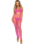 LEG AVENUE - ABITO LUNGO IN RETE FUCSIA TAGLIA UNICA - LEG AVENUE DRESSES - Intimo per le occasioni speciali | The Game Lingerie
