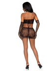 LEG AVENUE - ABITO TUBO IN PIZZO E GUANTI TAGLIA UNICA - NERO - LEG AVENUE DRESSES - Intimo per le occasioni speciali | The Game Lingerie