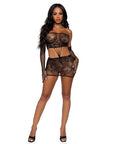 LEG AVENUE - ABITO TUBO IN PIZZO E GUANTI TAGLIA UNICA - NERO - LEG AVENUE DRESSES - Intimo per le occasioni speciali | The Game Lingerie