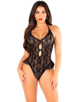 LEG AVENUE - BODY CON FIOCCO E VOLANT NERO TAGLIA UNICA - LEG AVENUE BODYSTOCKINGS - Intimo per le occasioni speciali | The Game Lingerie