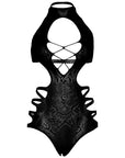 LEG AVENUE - BODY CON SPALLINE CUT - OUT TAGLIA UNICA - NERO - LEG AVENUE BODYSTOCKINGS - Intimo per le occasioni speciali | The Game Lingerie