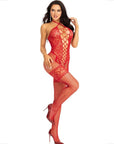 LEG AVENUE - BODYSTOCKING CAVEZZA COLLO ROSSO CUORI ROSSI - LEG AVENUE BODYSTOCKINGS - Intimo per le occasioni speciali | The Game Lingerie
