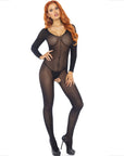 LEG AVENUE - BODYSTOCKING MANICA LUNGA NERO - LEG AVENUE BODYSTOCKINGS - Intimo per le occasioni speciali | The Game Lingerie