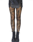 LEG AVENUE - CALZE A RETE SERPENTI NERE - LEG AVENUE HOSIERY - Intimo per le occasioni speciali | The Game Lingerie