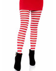 LEG AVENUE - COLLANT A RIGHE BIANCO/ROSSO - LEG AVENUE HOSIERY - Intimo per le occasioni speciali | The Game Lingerie