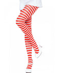 LEG AVENUE - COLLANT A RIGHE BIANCO/ROSSO - LEG AVENUE HOSIERY - Intimo per le occasioni speciali | The Game Lingerie