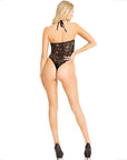 LEG AVENUE - CORPO SENZA CUCITURE CON COLLO ALLACQUA NERO - LEG AVENUE BODYSTOCKINGS - Intimo per le occasioni speciali | The Game Lingerie