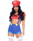 LEG AVENUE - COSTUME SEXY MARIO BROS ROSSO/BLU M - LEG AVENUE COSTUMES - Intimo per le occasioni speciali | The Game Lingerie