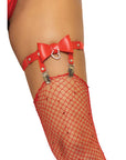 LEG AVENUE - GIARRETTIERA IN PELLE VEGANA TAGLIA UNICA - ROSSO - LEG AVENUE ACCESSORIES - Intimo per le occasioni speciali | The Game Lingerie