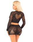 LEG AVENUE - GONNA CORTA IN RETE LUCIDA + MINI NERA - LEG AVENUE DRESSES - Intimo per le occasioni speciali | The Game Lingerie