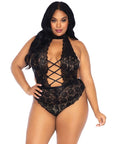 LEG AVENUE - ORSACCHIOTTO SENZA CROCE IN PIZZO FLOREALE TAGLIA PLUS - LEG AVENUE TEDDIES - Intimo per le occasioni speciali | The Game Lingerie