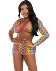 LEG AVENUE - SET TRE PEZZI MULTICOLORE - LEG AVENUE SETS - Intimo per le occasioni speciali | The Game Lingerie