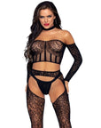 LEG AVENUE - SET TRE PEZZI TAGLIA UNICA GOTICO - LEG AVENUE BODYSTOCKINGS - Intimo per le occasioni speciali | The Game Lingerie