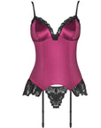 LIVCO CORSETTI FASHION - AGRAFENA CF 90436 CORSETTO + PERIZOMA BORDEAUX S/M - LIVCO CORSETTI SETS - Intimo per le occasioni speciali | The Game Lingerie
