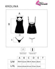 LIVCO CORSETTI FASHION - KROLINA LC 90734 CHEMISE + PERIZOMA NERO S/M - LIVCO CORSETTI SETS - Intimo per le occasioni speciali | The Game Lingerie