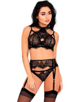 LIVCO CORSETTI FASHION - MAJALESA LC 90526 REGGISENO + REGGISENO + SLIP NERO L/XL - LIVCO CORSETTI SETS - Intimo per le occasioni speciali | The Game Lingerie