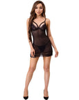 LIVCO CORSETTI FASHION - MELISENDA CF 1709 ACCAPPATOIO + CAMICIA + PERIZOMA NERO S - LIVCO CORSETTI SETS - Intimo per le occasioni speciali | The Game Lingerie