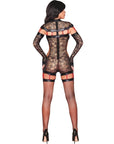 LIVCO CORSETTI FASHION - SAKURA CF 90357 TUTA + GUANTI LUNGHI + CINTURA REGGICALZE NERO S/M - LIVCO CORSETTI SETS - Intimo per le occasioni speciali | The Game Lingerie