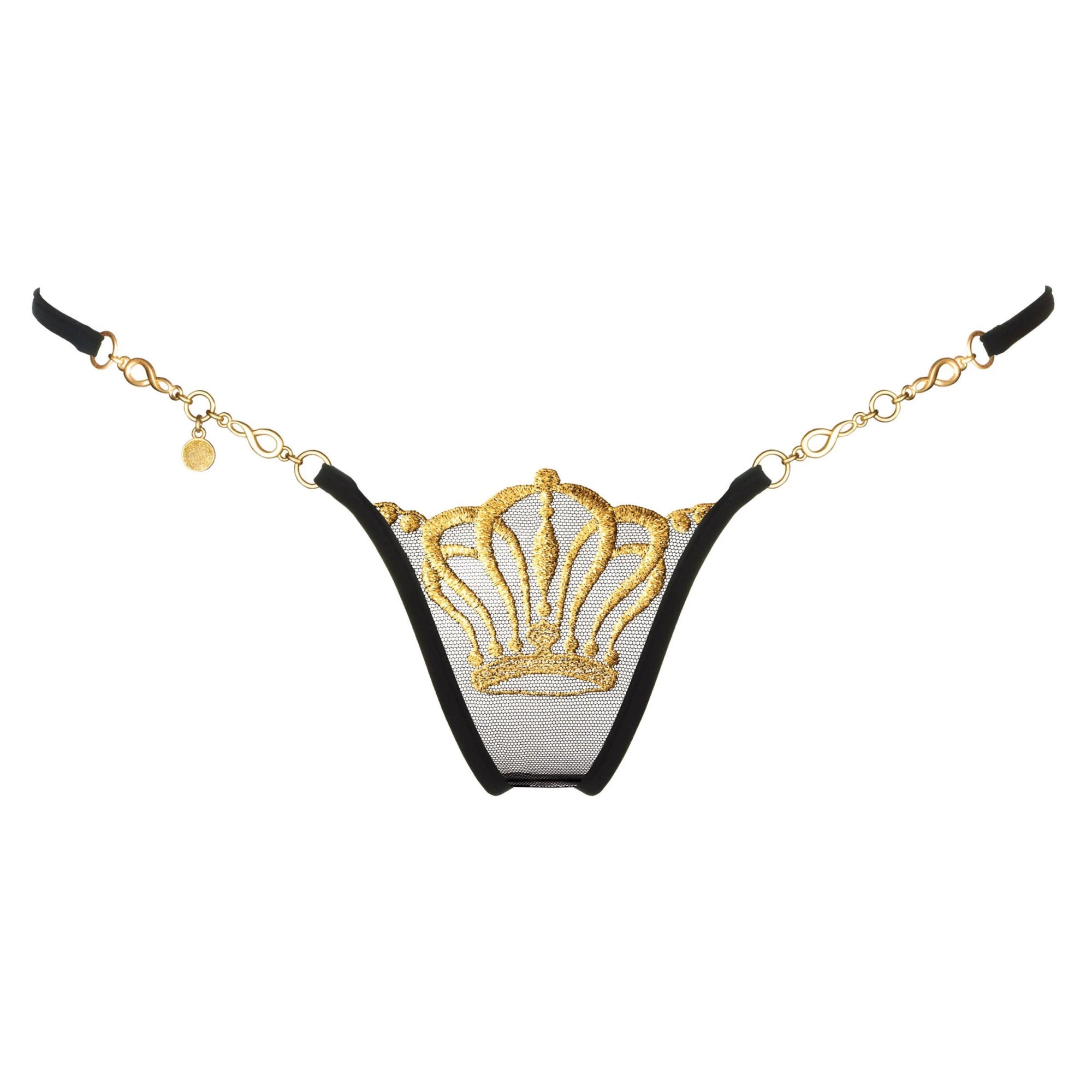 Mini perizoma G - String - Queen of Love Black Edition - Lucky Cheeks - The Game Lingerie