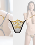 Mini perizoma G - String - Queen of Love Black Edition - Lucky Cheeks - The Game Lingerie