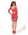 PASSION - BS 105 BODYSTOCKING ROSSO TAGLIA UNICA - PASSION WOMAN BODYSTOCKINGS - Intimo per le occasioni speciali | The Game Lingerie