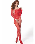 PASSION - BS 107 BODYSTOCKING ROSSO TAGLIA UNICA - PASSION WOMAN BODYSTOCKINGS - Intimo per le occasioni speciali | The Game Lingerie