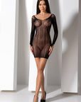PASSION - BS101 BODYSTOCKING NERO TAGLIA UNICA - PASSION WOMAN BODYSTOCKINGS - Intimo per le occasioni speciali | The Game Lingerie
