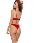 PASSION - CATILLA SET PERIZOMA + REGGISENO ROSSO L/XL - PASSION WOMAN SETS - Intimo per le occasioni speciali | The Game Lingerie
