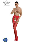 PASSION - COLLEZIONE ECO BODYSTOCKING ECO S002 ROSSO - PASSION WOMAN GARTER & STOCK - Intimo per le occasioni speciali | The Game Lingerie