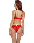PASSION - DENELIA SET PERIZOMA + REGGISENO ROSSO S/M - PASSION WOMAN SETS - Intimo per le occasioni speciali | The Game Lingerie