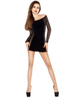 PASSION - WOMAN BS025 ABITO NERO TAGLIA UNICA - PASSION WOMAN BODYSTOCKINGS - Intimo per le occasioni speciali | The Game Lingerie