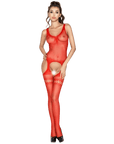 PASSION WOMAN BS038 BODYSTOCKING ROSSO TAGLIA UNICA - PASSION WOMAN - Intimo per le occasioni speciali | The Game Lingerie