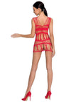 PASSION WOMAN BS089 BODYSTOCKING ROSSO TAGLIA UNICA - PASSION WOMAN - Intimo per le occasioni speciali | The Game Lingerie