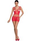 PASSION WOMAN BS090 BODYSTOCKING ROSSO TAGLIA UNICA - PASSION WOMAN - Intimo per le occasioni speciali | The Game Lingerie