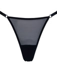 Perizoma a taglio alto regolabile nero - Flash You and Me - The Game Lingerie