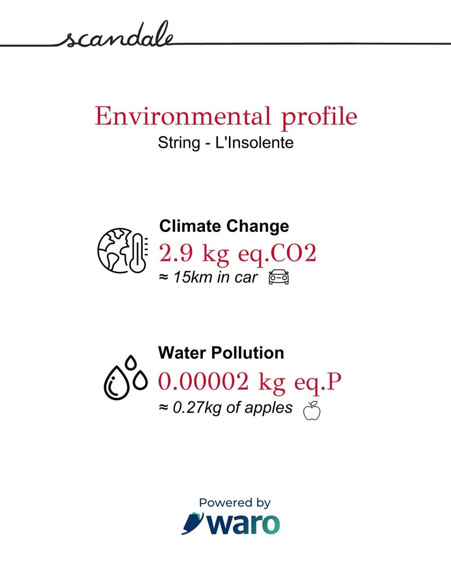 Perizoma "L'insolente" in pizzo denim - Scandale - The Game Lingerie