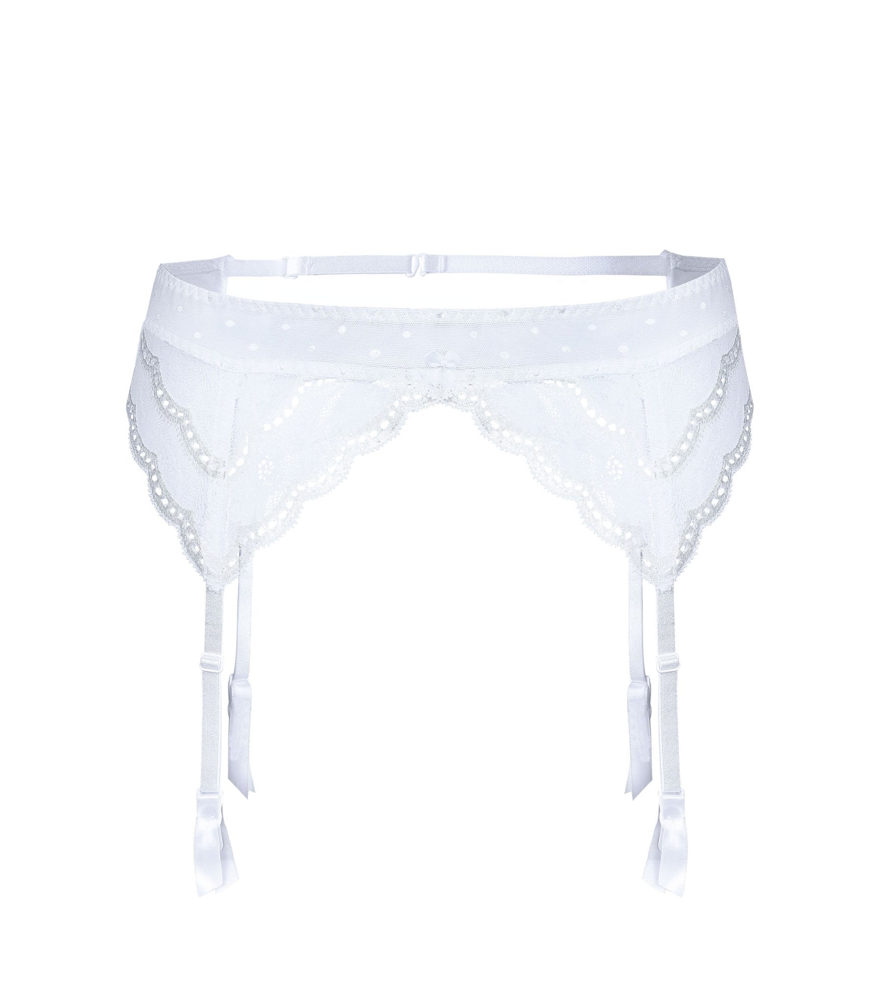 Reggicalze Lagerta in Pizzo Bianco - ROZA LINGERIE - The Game Lingerie
