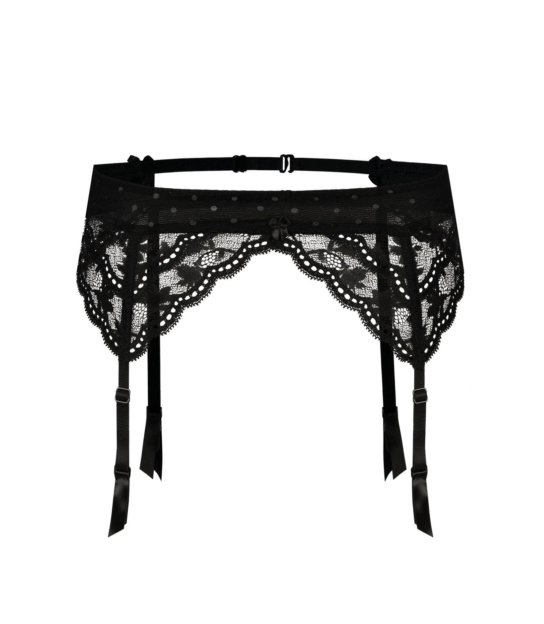 Reggicalze Lagerta in pizzo nero - ROZA LINGERIE - The Game Lingerie