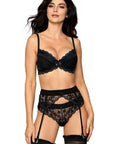 Reggicalze Lagerta in pizzo nero - ROZA LINGERIE - The Game Lingerie