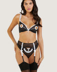 Reggicalze Miranda Peep Hole sexy cameriera - Playful Promises - The Game Lingerie