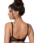 Reggiseno a Balconcino Elisif Pizzo Nero e Bordeaux - ROZA LINGERIE - The Game Lingerie